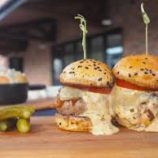 Big burger with truffle sauce