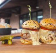 Big burger with truffle sauce
